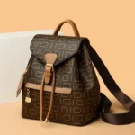 Exquisite letter printing leather backpack - Image 15