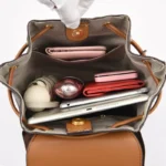 Exquisite letter printing leather backpack - Image 18