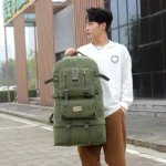 Large capacity canvas vintage multifuctional backpack - Image 5