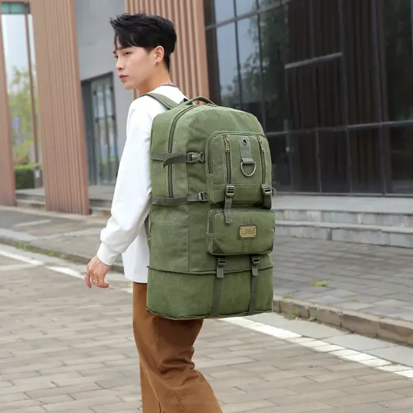 Large capacity canvas vintage multifuctional backpack - Image 6
