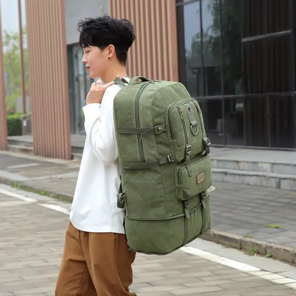 Large capacity canvas vintage multifuctional backpack - Image 7