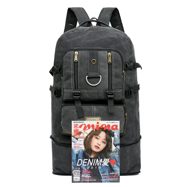 Large capacity canvas vintage multifuctional backpack - Image 8