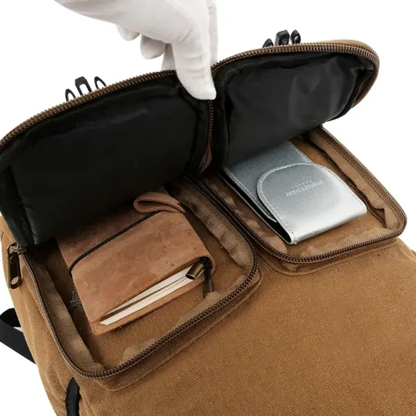 Large capacity canvas backpack - Image 18