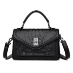 Luxury crocodile satchel square bag