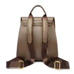 Stylish solid color women leather backpack - Image 10