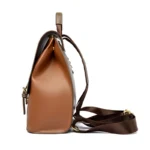 Stylish solid color women leather backpack - Image 11