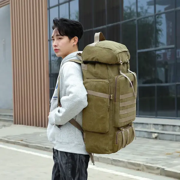 Super large capacity canvas outdoor backpack - Image 9