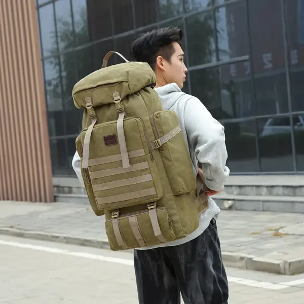 Super large capacity canvas outdoor backpack - Image 10