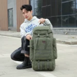 Super large capacity canvas outdoor backpack - Image 12