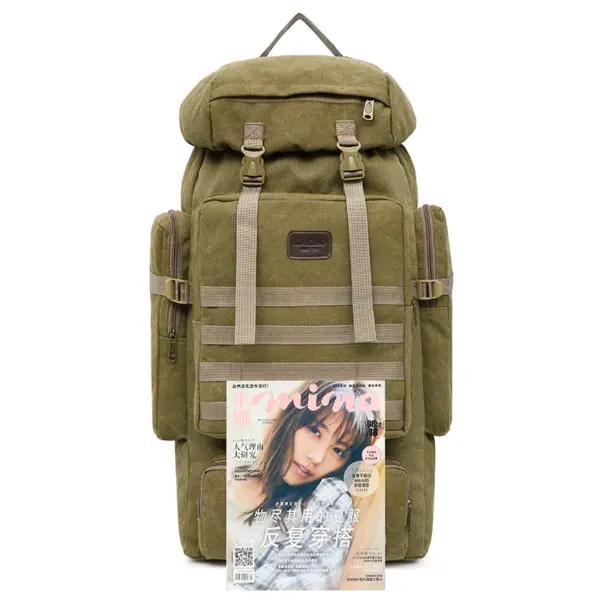 Super large capacity canvas outdoor backpack - Image 2