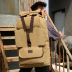 Super large capacity outdoor hiking canvas bag - Image 14