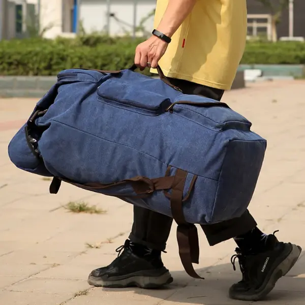 Super large capacity outdoor hiking canvas bag - Image 17