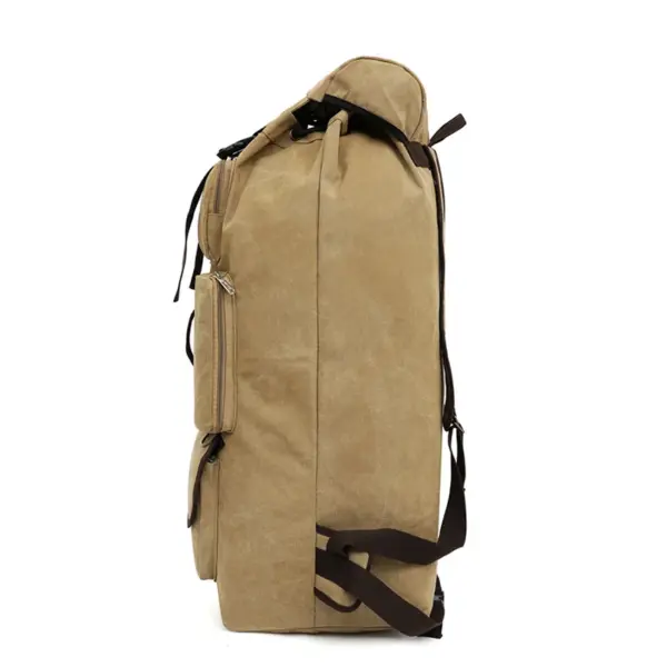 Super large capacity outdoor hiking canvas bag - Image 3