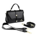 Croc curve satchel square handbag - Image 3