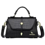 Croc curve satchel square handbag