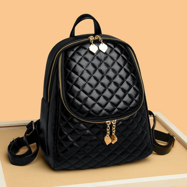 Luxury lattice quilted women designer backpack - Image 13