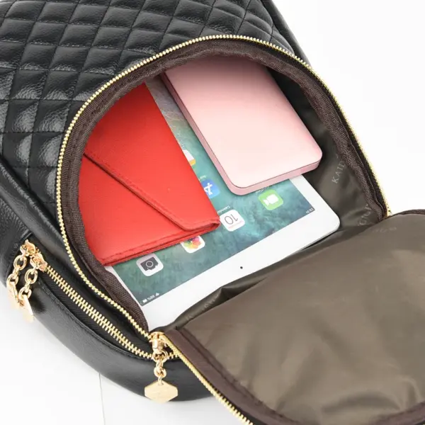 Luxury lattice quilted women designer backpack - Image 10