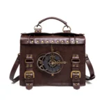 Punk industrial retro style women's satchel shoulder bag