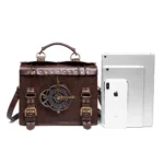 Punk industrial retro style women's satchel shoulder bag - Image 11