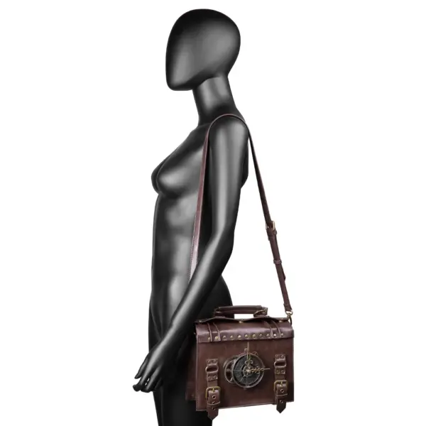 Punk industrial retro style women's satchel shoulder bag - Image 4