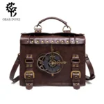 Punk industrial retro style women's satchel shoulder bag - Image 7
