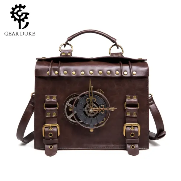 Punk industrial retro style women's satchel shoulder bag - Image 7