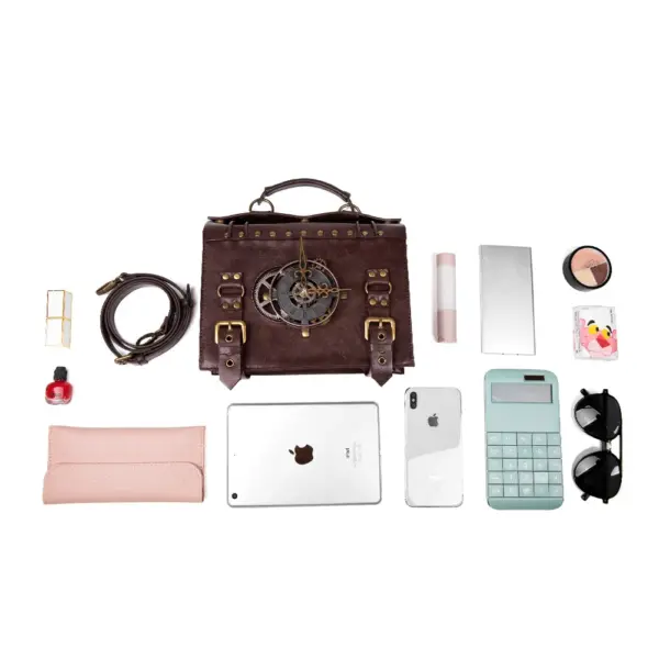 Punk industrial retro style women's satchel shoulder bag - Image 10