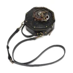 Retro punk industrial style round pattern shoulder sling bag - Image 2