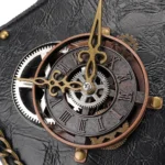 Retro punk industrial style round pattern shoulder sling bag - Image 11