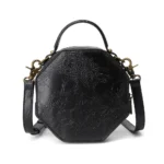 Retro punk industrial style round pattern shoulder sling bag - Image 6