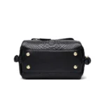 Snakeskin genuine leather top handle satchel shoulder bag - Image 5