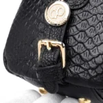 Snakeskin genuine leather top handle satchel shoulder bag - Image 6
