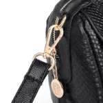 Snakeskin genuine leather top handle satchel shoulder bag - Image 8