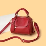 Snakeskin genuine leather top handle satchel shoulder bag - Image 9