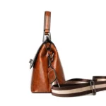 Vintage flap oil wax leather shoulder bag - Image 18