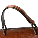 Vintage flap oil wax leather shoulder bag - Image 14