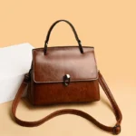 Vintage flap oil wax leather shoulder bag - Image 8