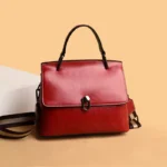 Vintage flap oil wax leather shoulder bag - Image 6