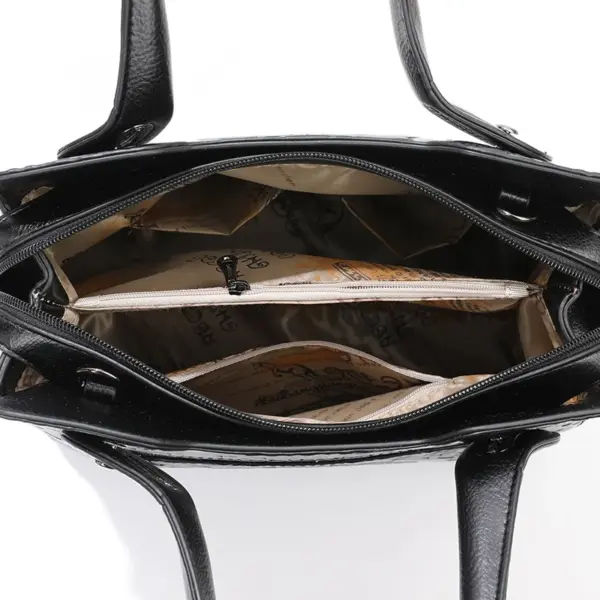 Vintage luxury flower embossed designer tote - Image 2