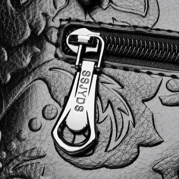 Vintage luxury flower embossed designer tote - Image 10