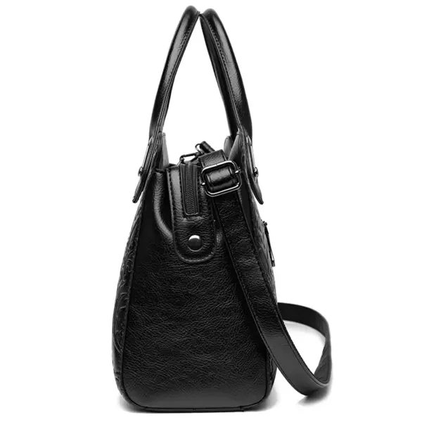 Vintage luxury flower embossed designer tote - Image 4