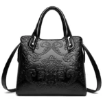 Vintage luxury flower embossed designer tote