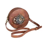 Vintage punk industrial style round sling bag - Image 7
