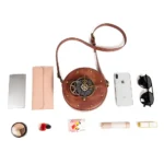 Vintage punk industrial style round sling bag - Image 11