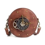 Vintage punk industrial style round sling bag