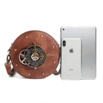 Vintage punk industrial style round sling bag - Image 5