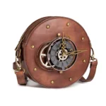 Vintage punk industrial style round sling bag - Image 3