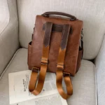 Vintage top handle leather backpack - Image 9