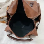 Vintage top handle leather backpack - Image 10