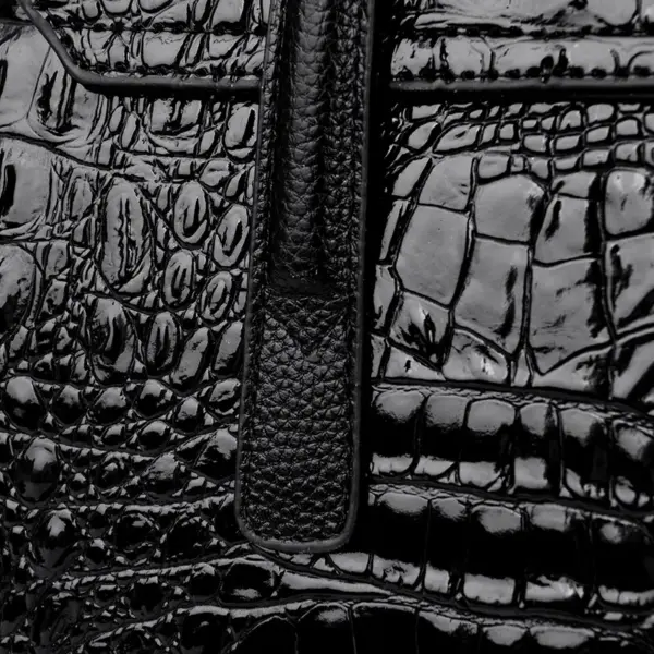 Elegant luxury crocodile pattern designer tote bag - Image 8
